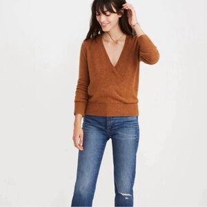 Madewell Coziest Yarn Wrap Pullover Sweater Size Small Merino Wool Alpaca